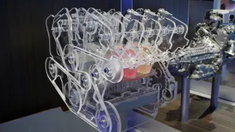 Cutaway engine displays at Chicago Auto Show