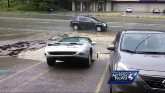 Pennsylvania Woman Escapes Moments Before Sinkhole Engulfs Car