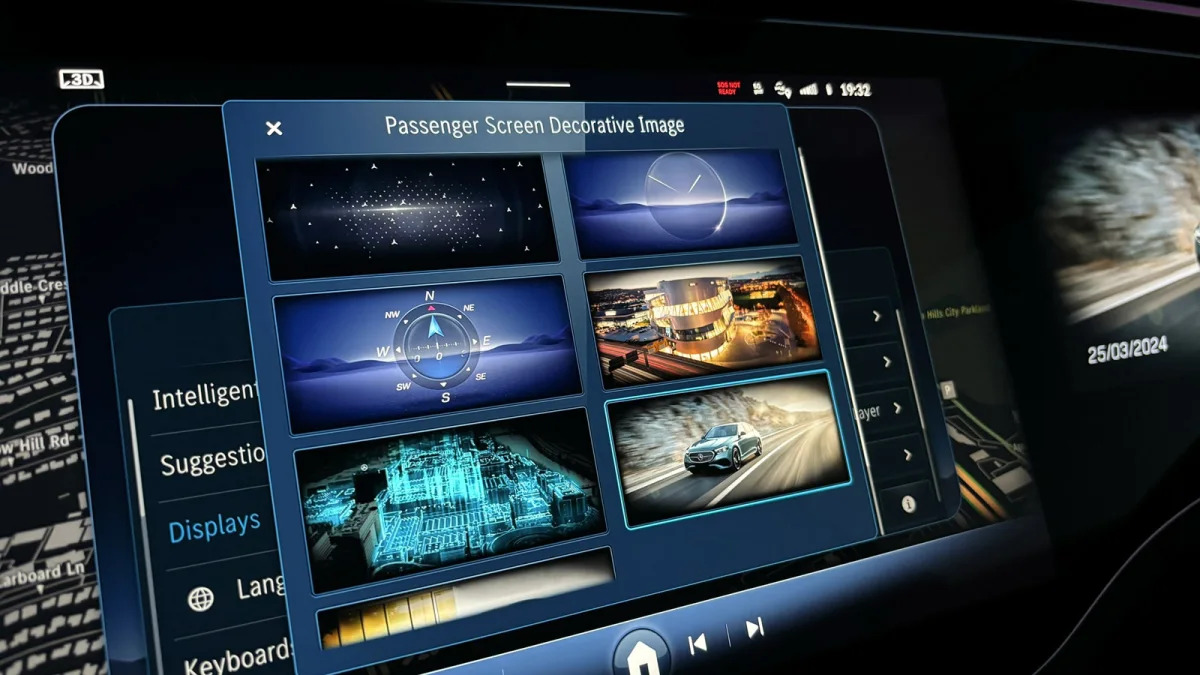 2024 Mercedes-Benz E-Class Interior passenger screen decorative image select