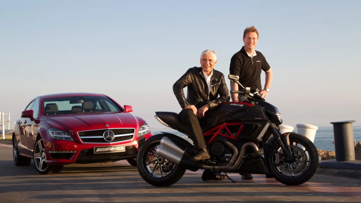 Ducati Diavel posing with AMG