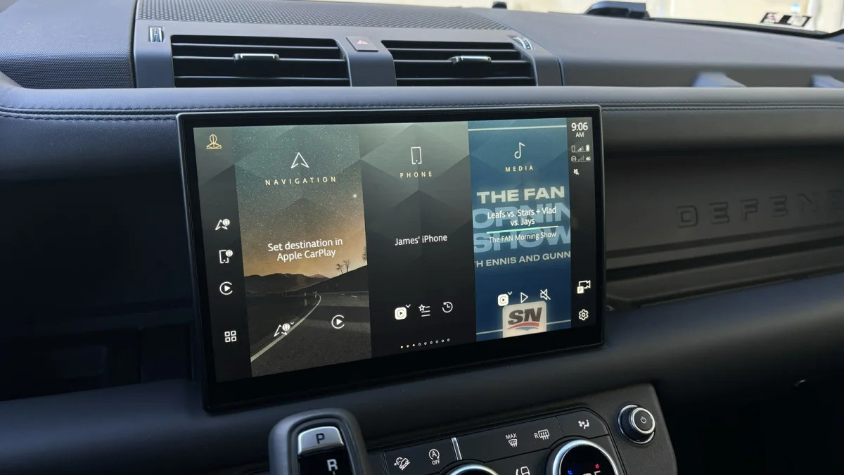 Land Rover Defender 130 Outbound touchscreen home screen