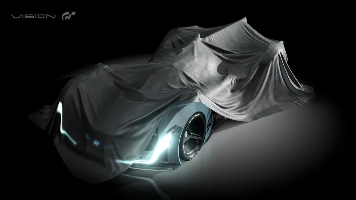 Hyundai N 2025 Vision Gran Turismo concept teaser, front three-quarter.