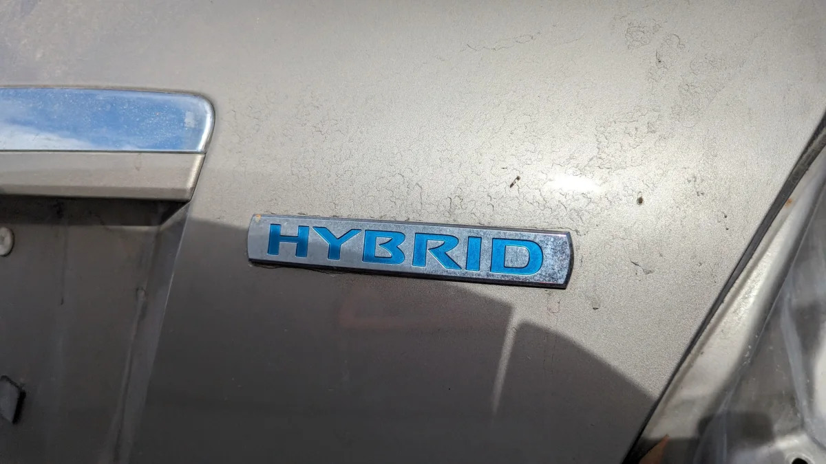 29 - 2008 Nissan Altima Hybrid in California junkyard - photo by Murilee Martin