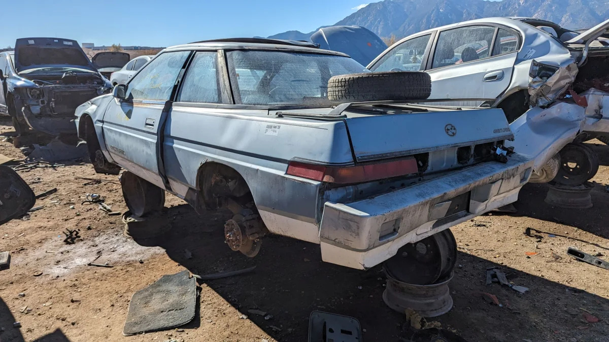 47 - 1985 Subaru XT 4WD Turbo in Colorado junkyard - photo by Murilee Martin