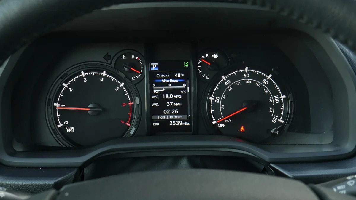 2021 Toyota 4Runner Trail Edition interior gauges