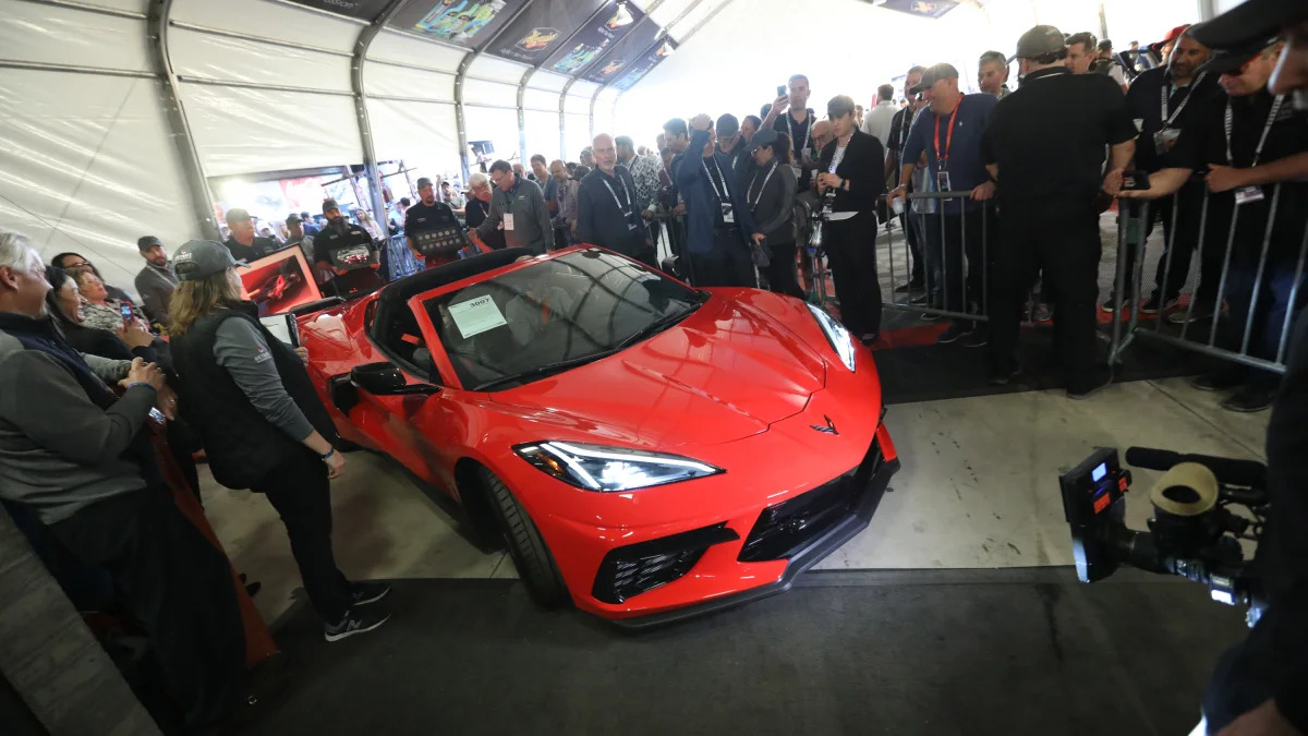 2020 Corvette Stingray VIN 0001 was auction for $3 million at Ba