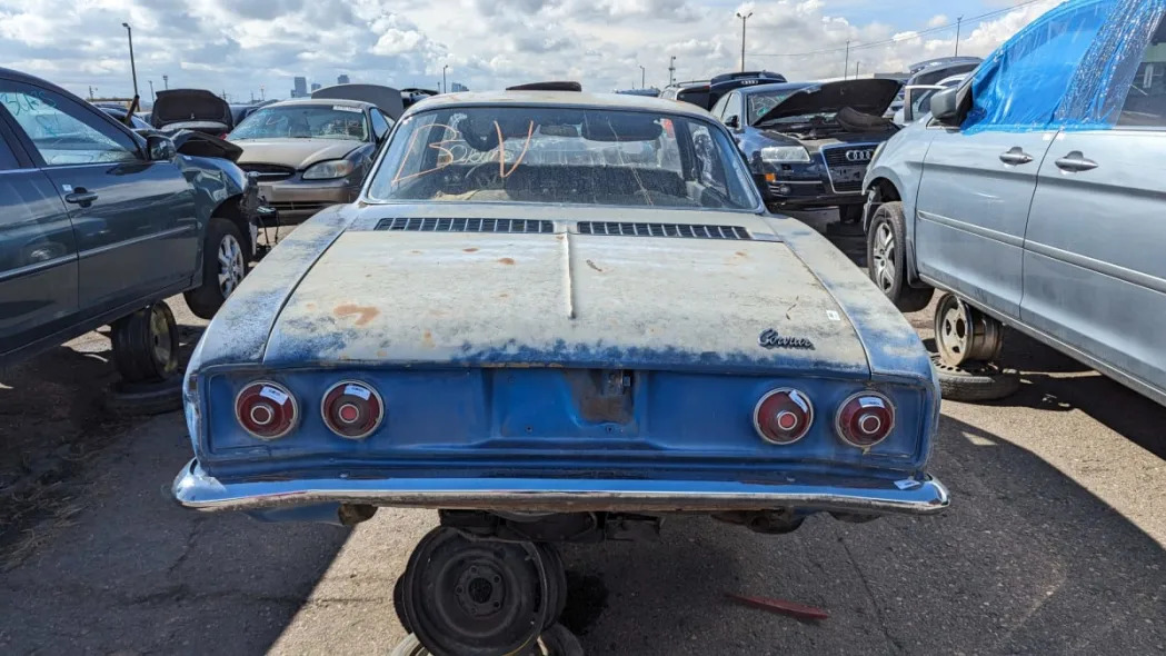 79 1968 Chevrolet Corvair in Colorado wrecking yard photo by Murilee Martin