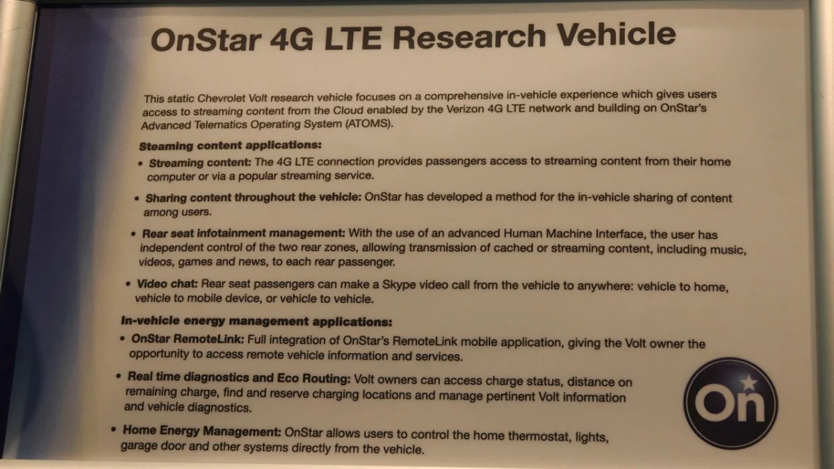 SAE World Congress 2012: Chevy Volt OnStar 4G LTE Research Vehicle