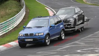 BMW M5 Prototype Towed from Nurburgring