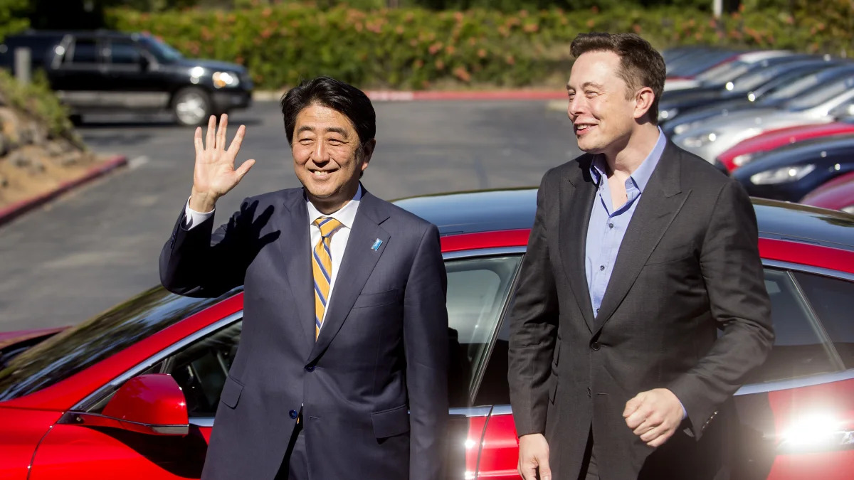 Shinzo Abe and Elon Musk