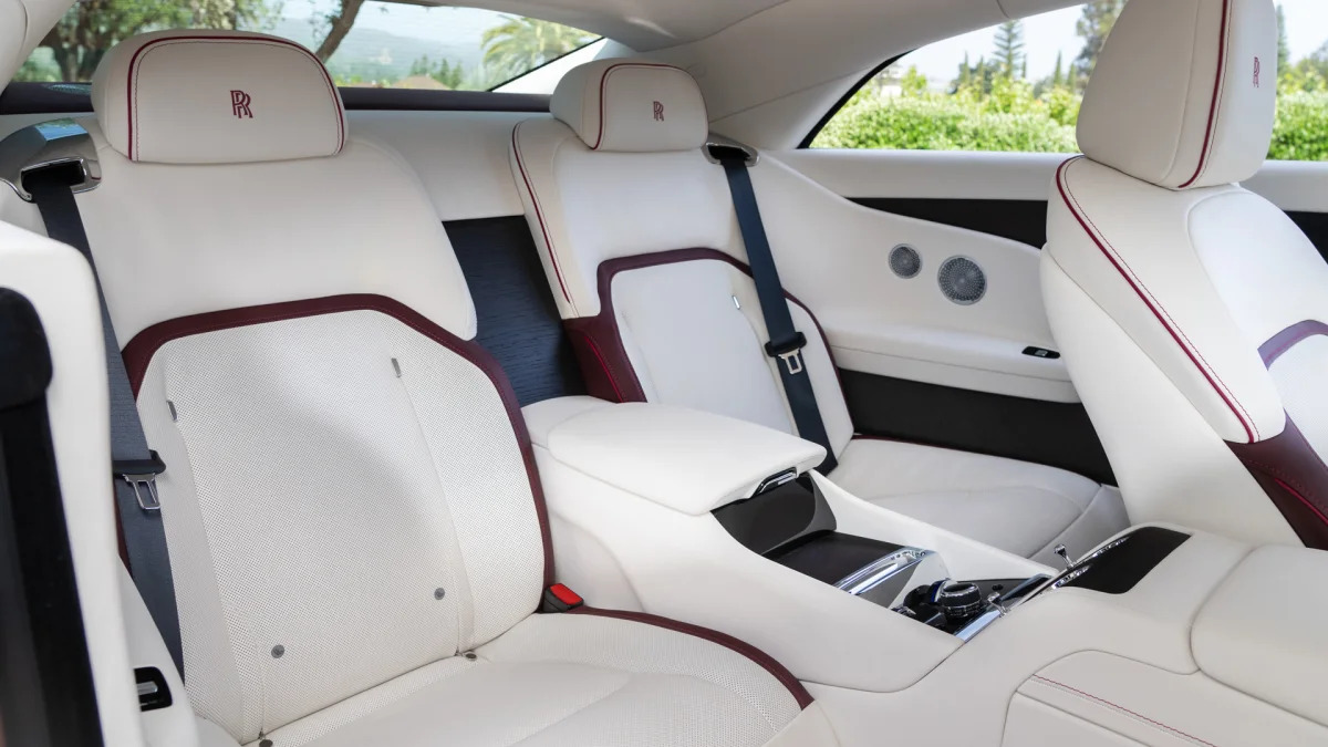 2024 Rolls-Royce Spectre in Morganite pink back seat