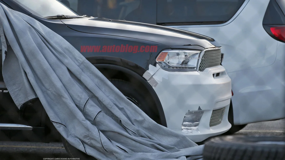 2018 Dodge Durango SRT Spy Shots Front End Close Up