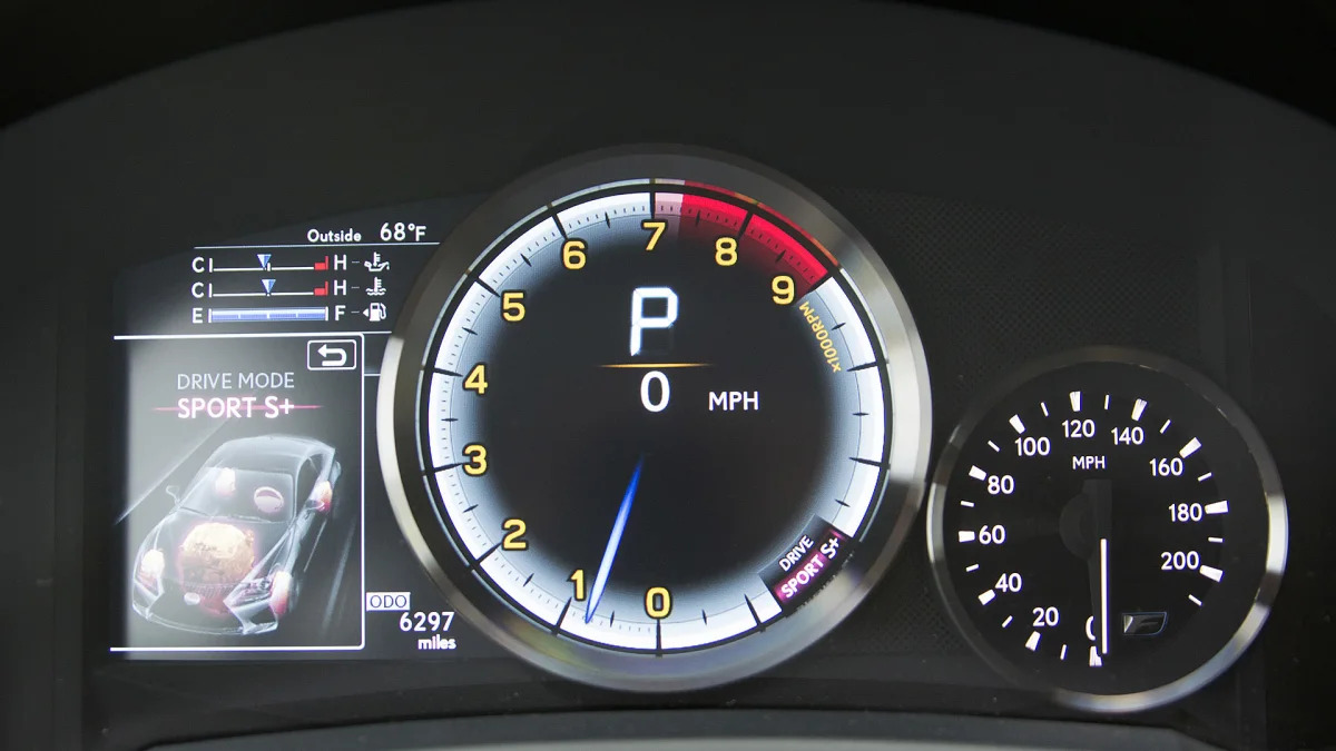 2015 Lexus RC F gauges