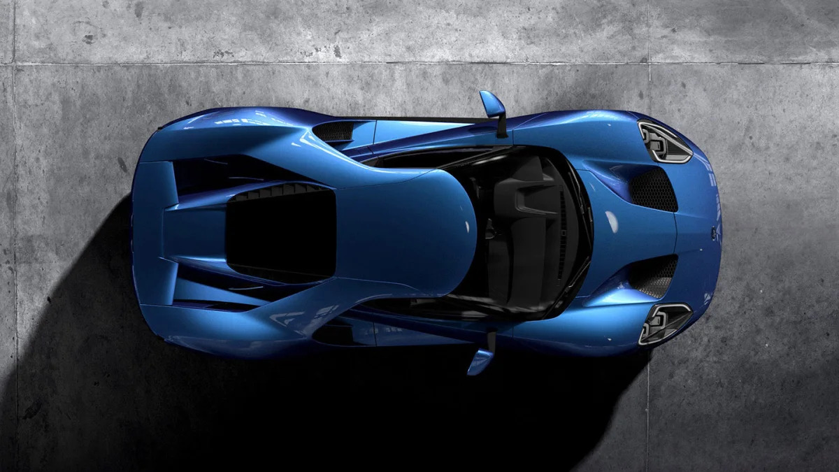 2017 Ford GT overhead view
