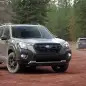 2022 Subaru Forester Wilderness front with black Forester rear