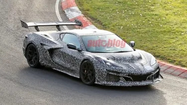 2025 Chevrolet Corvette ZR1 spied running the Nurburgring with massive wing