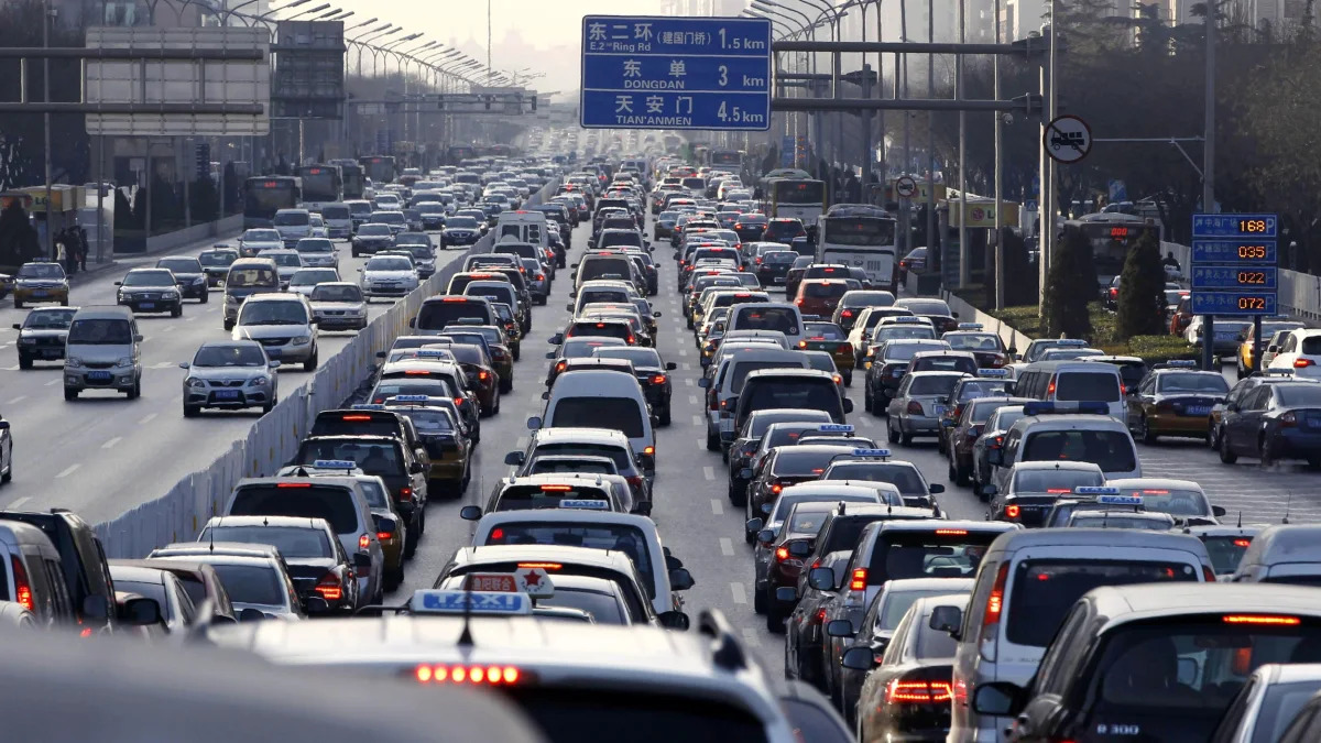 China (FILE - In this Monday, Jan. 10, 2011, file photo, vehicles are stuck in a traffic jam during weekday rush hour in Beijing. China, which overtook the U.S. late last year as the world's largest o