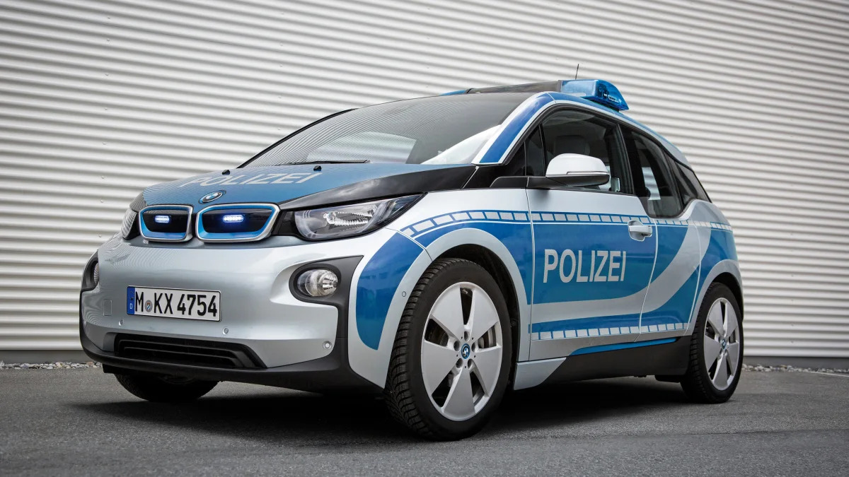 BMW i3 police car Bavaria front 3/4