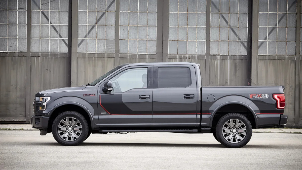 gray 2016 ford-150 lariat appearance package profile