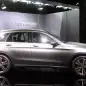 The 2016 Mercedes-Benz GLC 350e unveiled in Stuttgart, side view.
