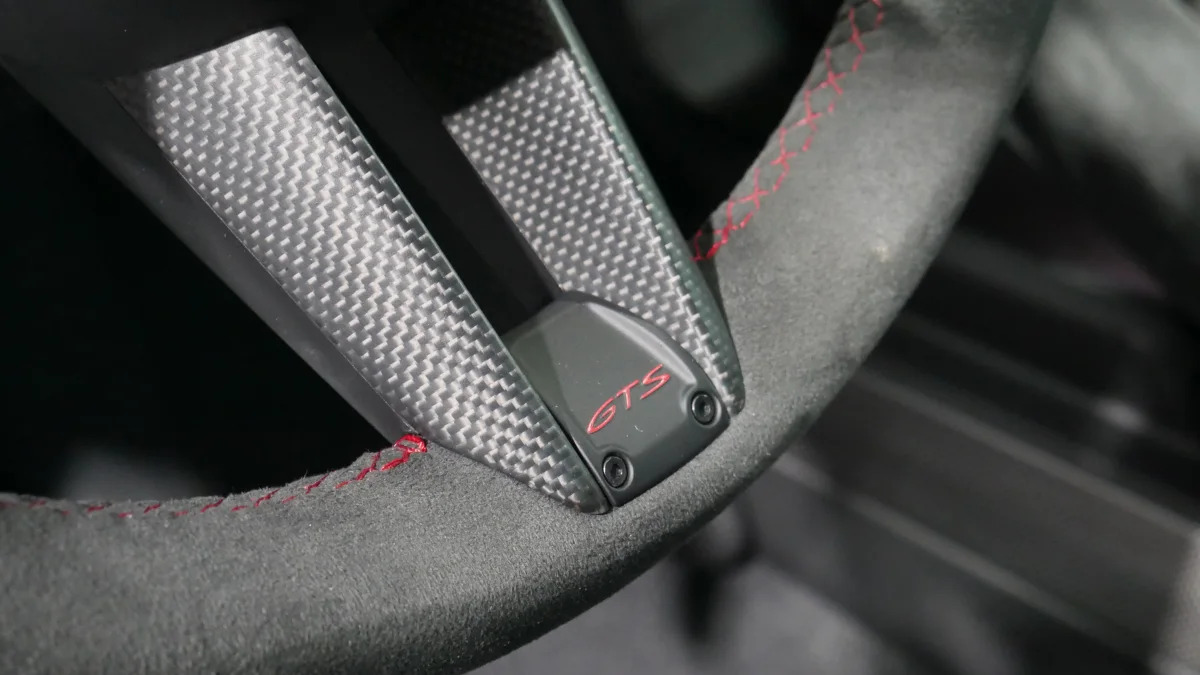 2022 Porsche Taycan GTS Sport Turismo steering wheel detail