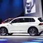 The 2016 Volkswagen Tiguan R-Line, unveiled at Volkswagen's Group Night ahead of the 2015 Frankfurt Motor Show, near rear three-quarter view.