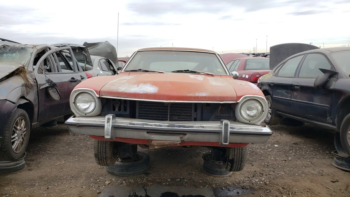 45 - 1973 Ford Maverick in Colorado junkyard - Photo by Murilee Martin