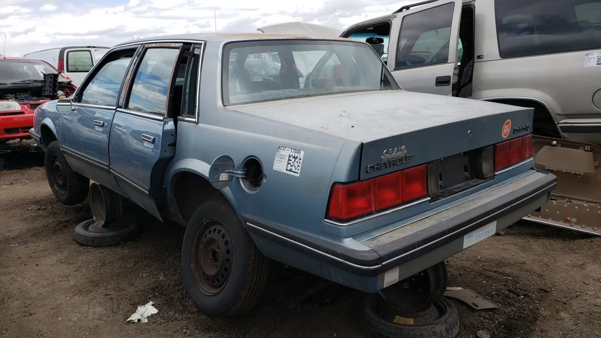 34 - 1987 Chevrolet Celebrity in Colorado junkyard - photo by Murilee Martin