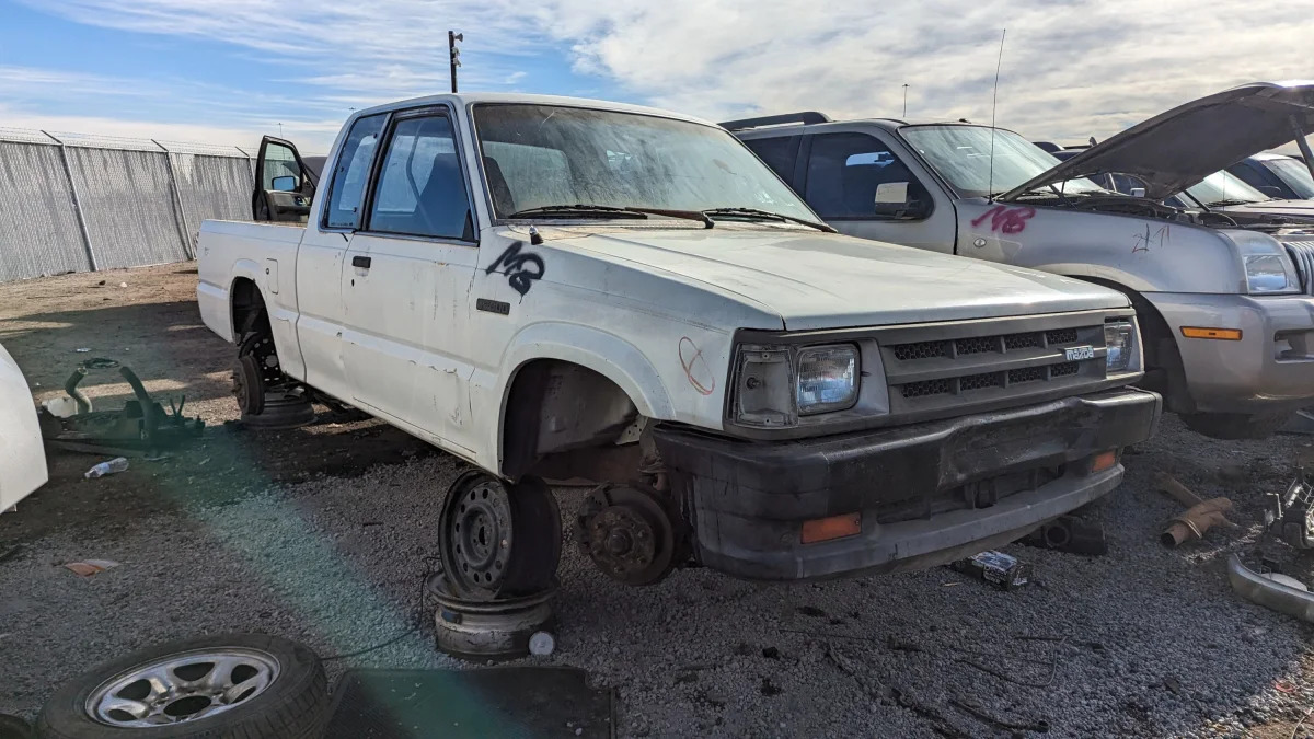 99 - 1987 Mazda B2000 truck in Colorado junkyard - photo by Murilee Martin