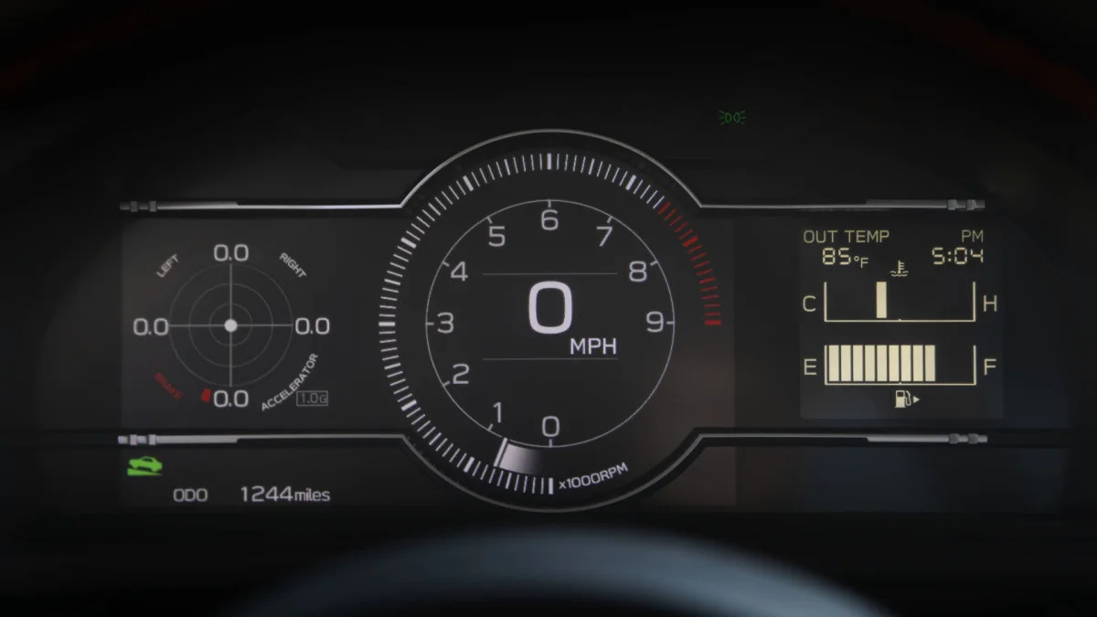 2022 Subaru BRZ gauges