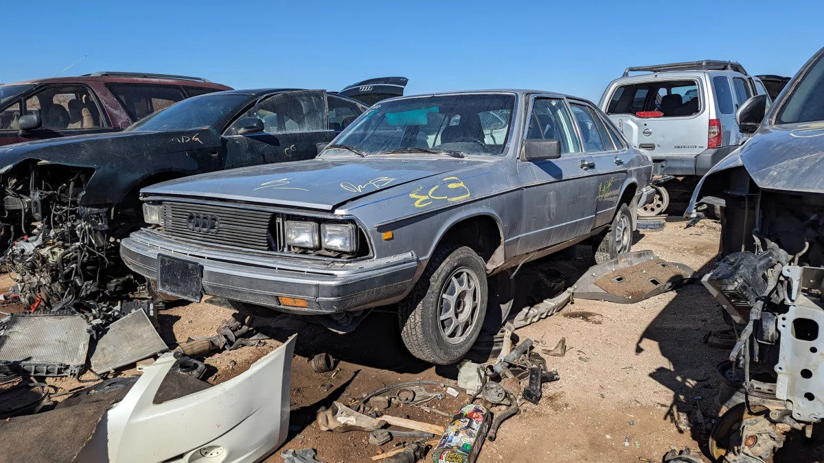 99 - 1980 Audi 5000 in Colorado junkyard - photo by Murilee Martin