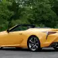 2021 Lexus LC 500 Convertible roof down rear three quarter low