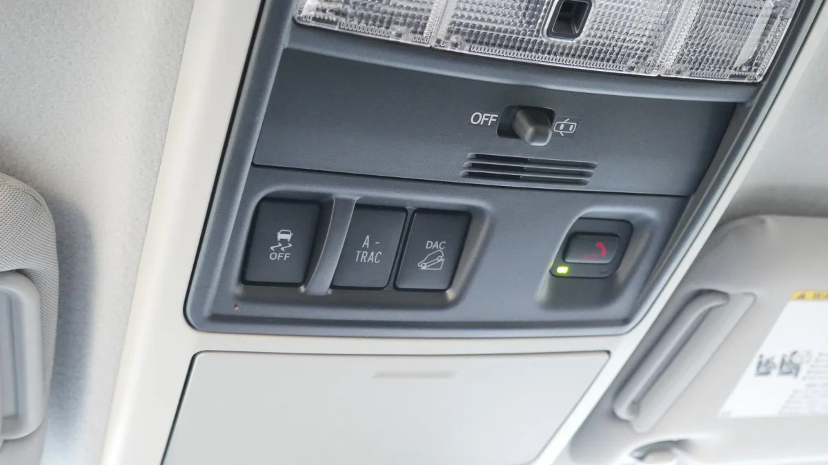 2021 Toyota 4Runner Trail Edition interior overhead controls