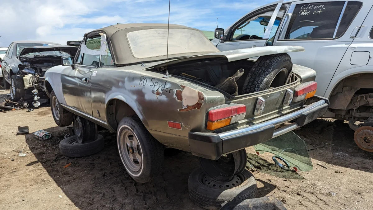 36 - 1981 Fiat 124 Spider in Colorado junkyard - Photo by Murilee Martin