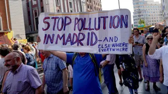 Environmental demonstration in Madrid, Spain
