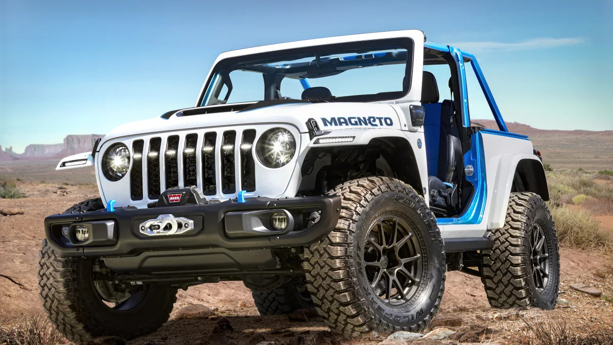 The Jeep� Wrangler Magneto concept is a fully capable BEV that