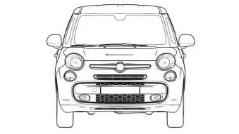 Fiat 500XL patent filings and styling model