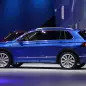 The Volkswagen Tiguan GTE concept unveiled at Volkswagen's Group Night ahead of the 2015 Frankfurt Motor Show, near rear three-quarter view.