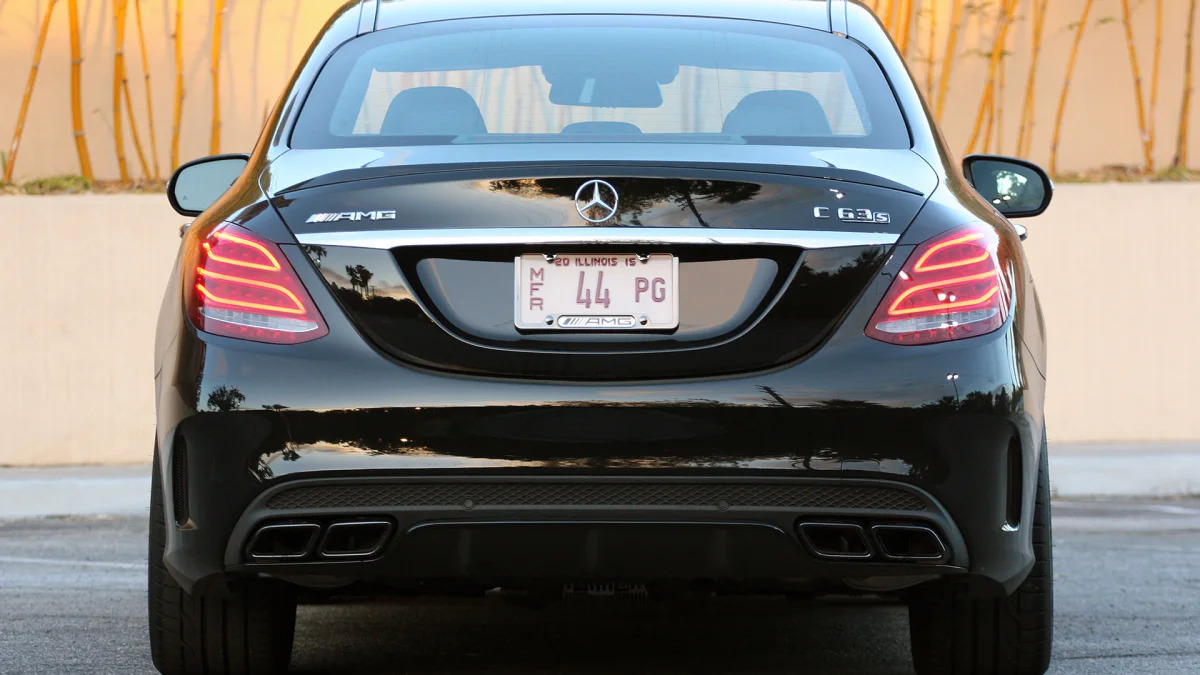 2015 Mercedes-AMG C63 S rear view
