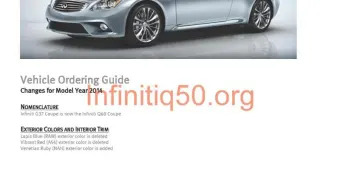 2014 Infiniti Q60 Coupe: Order Guide