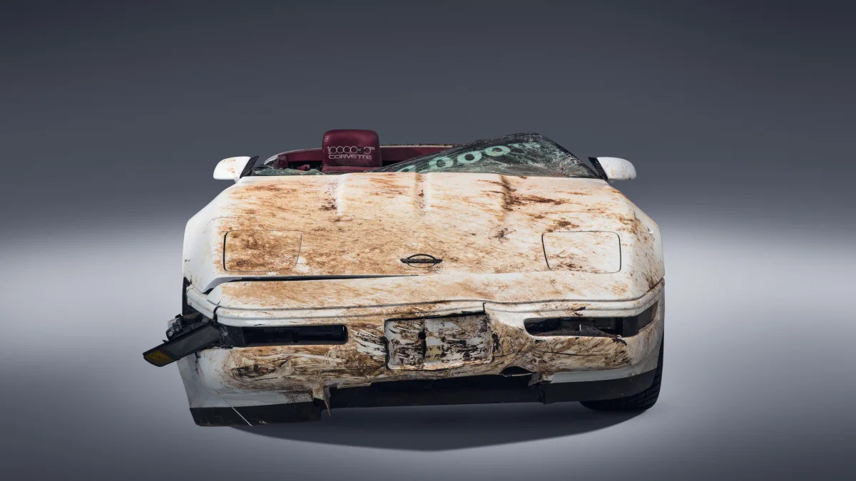 chevy corvette one million destroyed front