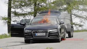 Audi A7 Prototype On Fire
