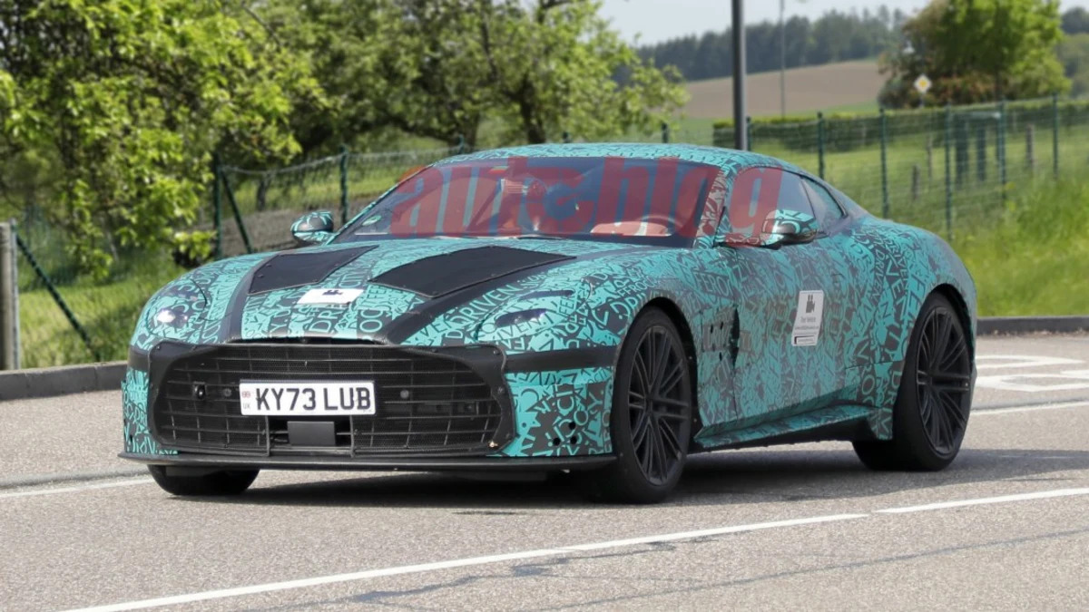 Aston Martin DBS coupe spied sporting new design language