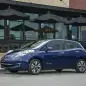 2016 Nissan Leaf blue front 3/4 static