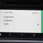 The Google Maps menu inside Android Auto.