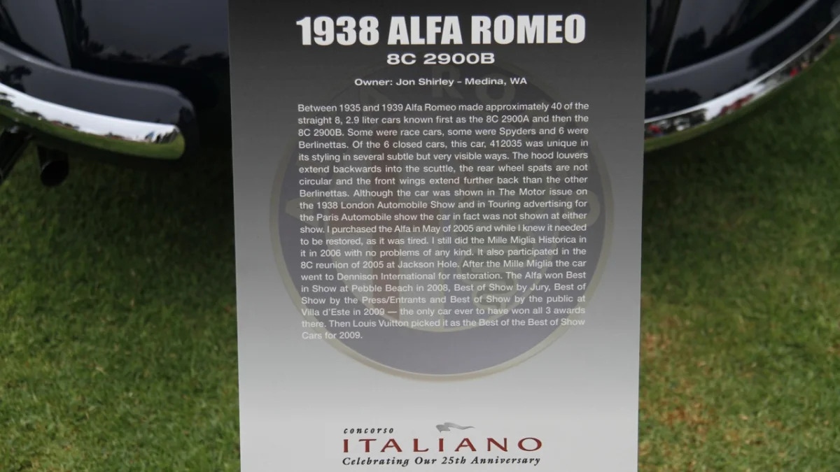 Alfa Romeo 100th birthday at Concorso Italiano