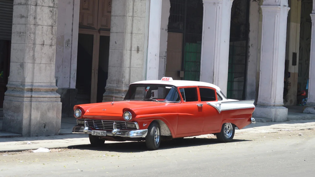 classic ford taxi havana cuba