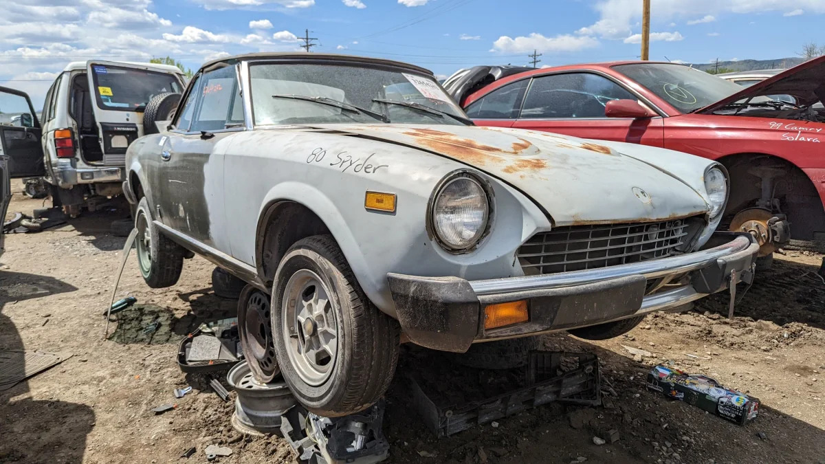 54 - 1981 Fiat 124 Spider in Colorado junkyard - Photo by Murilee Martin