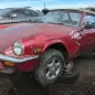 99 -1976 Triumph Spitfire in Colorado wrecking yard - photo by Murilee Martin