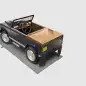 land rover defender pedal car top rear three quarters side